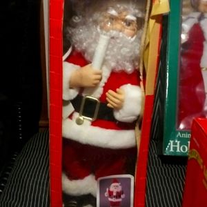 Vtg Telco Porcelite Motion-ettes Santa